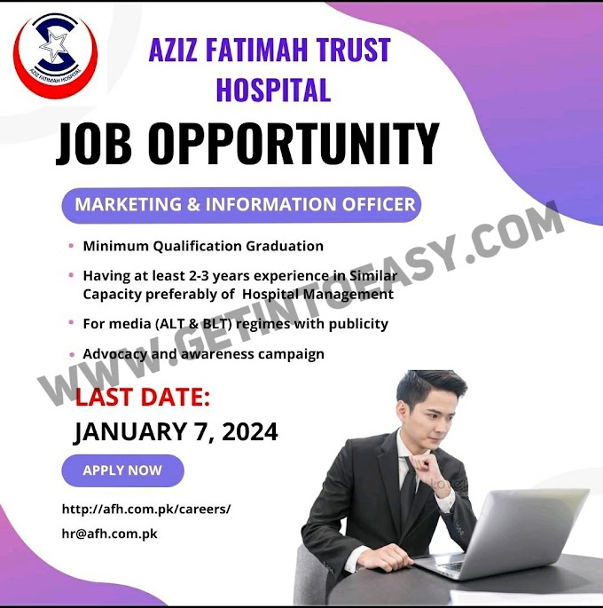 Aziz Fatimah Trust Hospital Jobs 2024 For Manager, Officer, Engineer, Nurse & Other Positions Latest