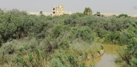 Meandering Jordan river from Jordan side