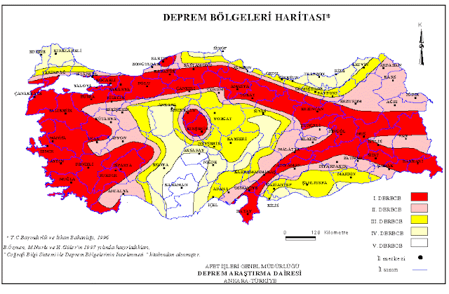 türkiye deprem risk haritası
