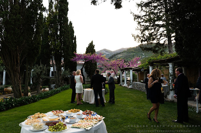 Wedding reception in the gardens of Villa Eva