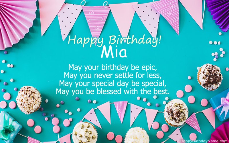 happy birthday mia images