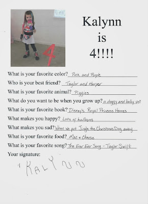 birthday questionaire so you can always look back on the things your child loved. www.thebrighterwriter.blogspot.com