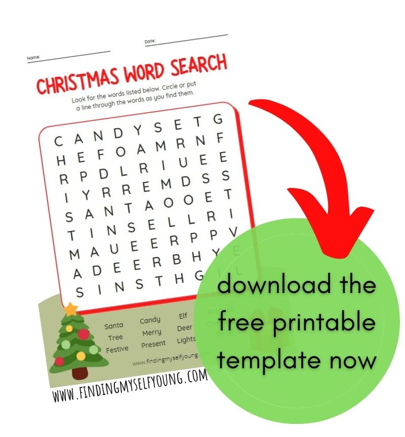 christmas word search header image