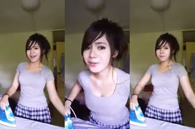 Video TKW Cantik Lagi Setrika Ini Bikin Cowok Gemes