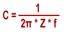 Formula for Capacitance