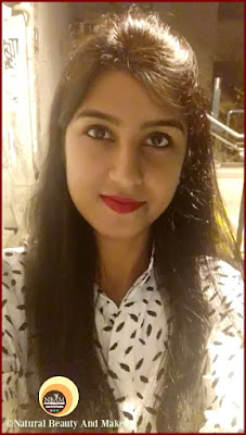 Wearing Lakme 9-5 Red Lip Liner, Red Alert Alone on my lips.