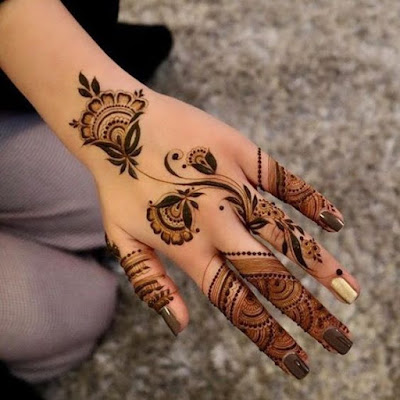 mehandi ka hath ka piche ka design