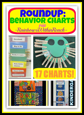 photo of: Behavior Charts in the Classroom (Behavior Chart RoundUP via RainbowsWithinReach)