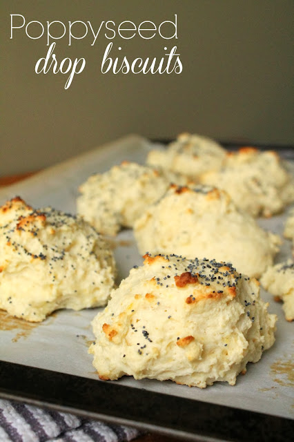 Poppy Seed Drop Biscuits via @labride