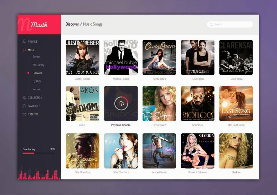 Muzik Dashboard UI