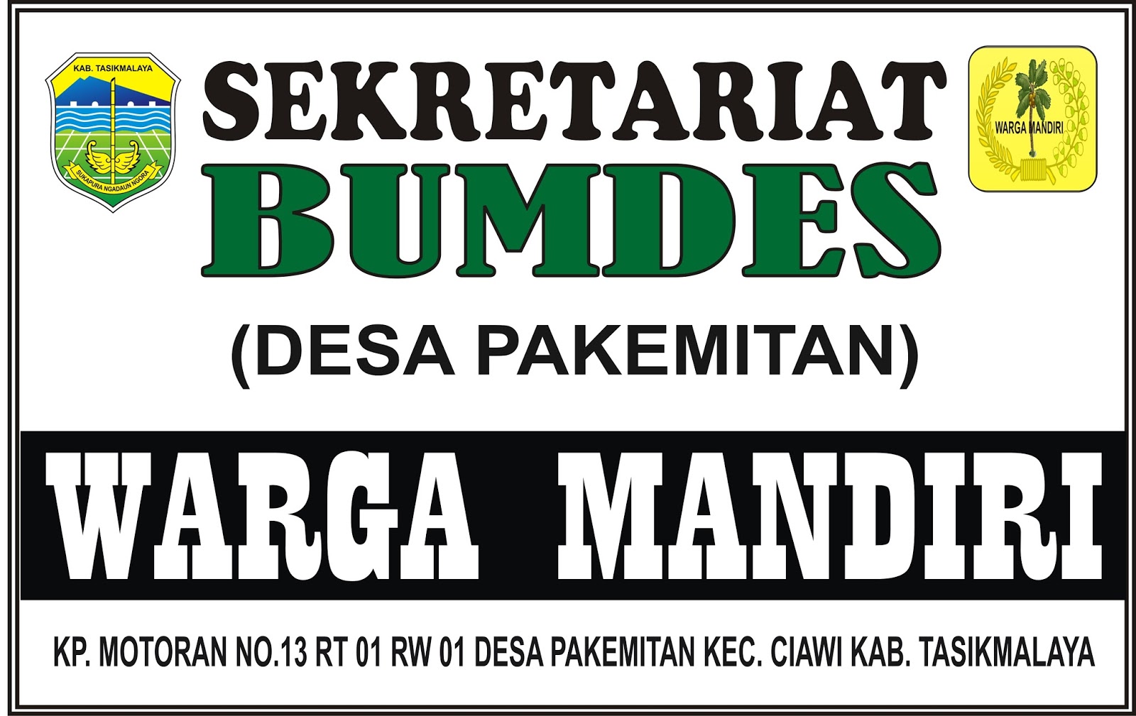 Download Gratis Contoh Spanduk Sekretariat BUMDES  cdr 