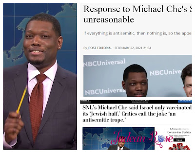 Michael Che on SNL, JPost Editorial Wapo Piece on Michael Che's antisemitic joke