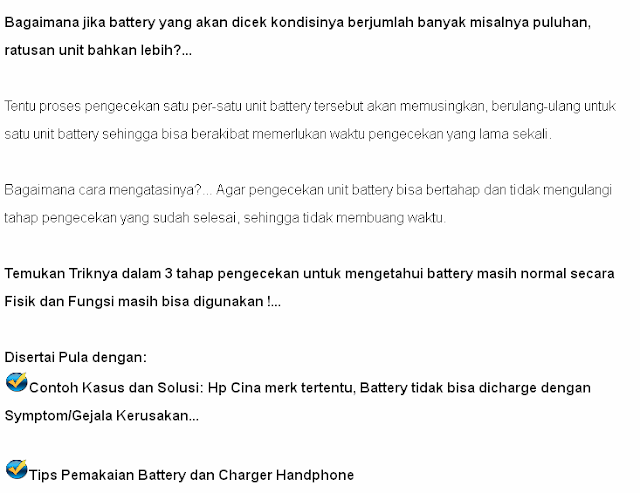 Trik Cek Battery hp