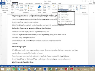 Insert page number in MS Word
