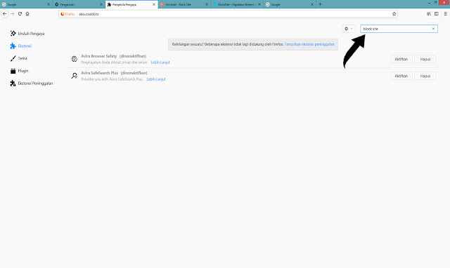 blokir website dari mozilla firefox