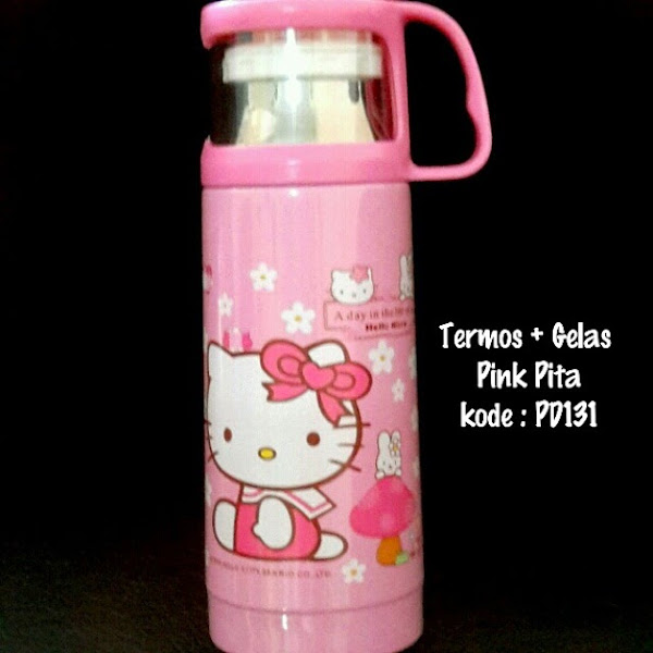 Supplier Termos Hello Kitty Murah Grosir Ecer Pita Pink