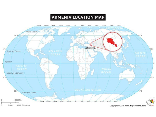 where is armenia on world map