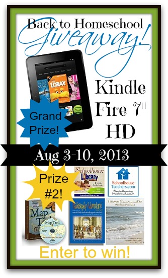 Back to Homeschool Giveaway Win a Kindle Fire