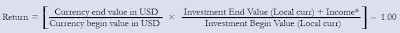 foreign currecy adjusted return formula