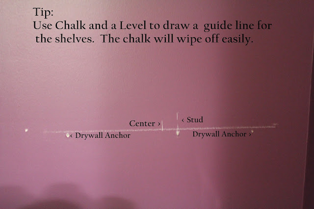 how to hang and level shelves