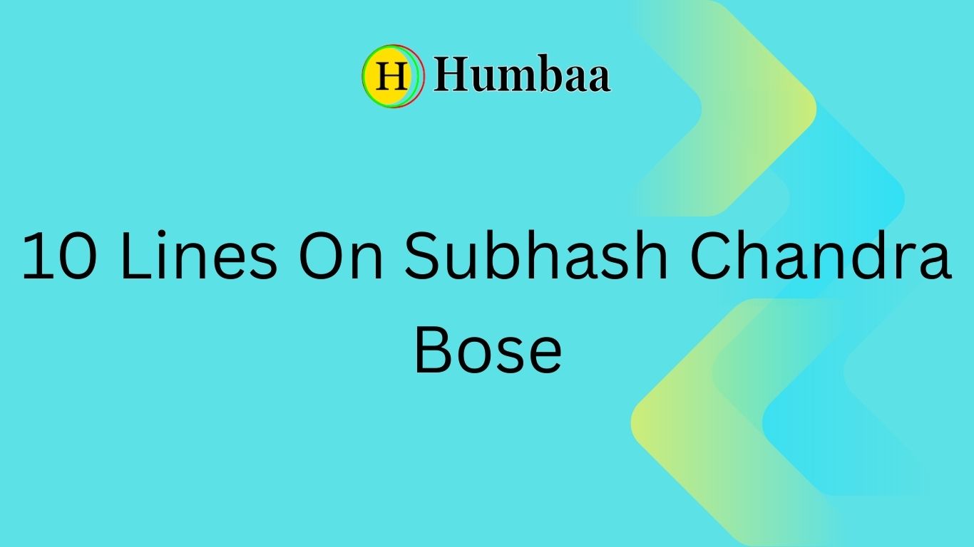 10 Lines On Subhash Chandra Bose In English For Children And Students India