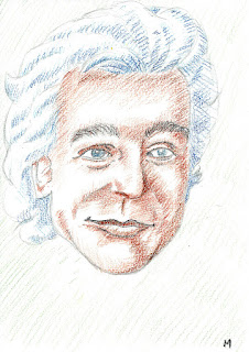 Portrait au crayon de couleur