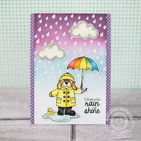 Sunny Studio Stamps: Rain Showers Rain or Shine Valentine's Day Themed Card by Lexa Levana