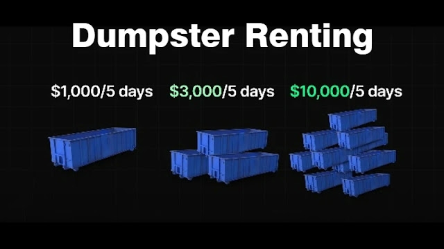 Dumpster renting earning.