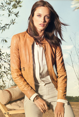 Massimo Dutti primavera 2013 cazadora de piel mujer