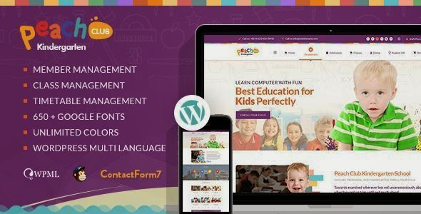 Premium Kindergarten ChildCare WordPress Theme