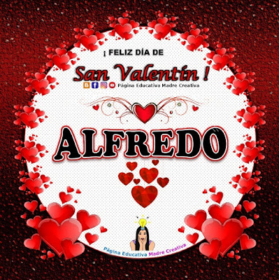 Feliz Día de San Valentín - Nombre Alfredo