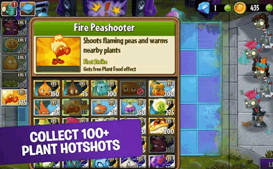 Fitur Plants vs Zombies Mod Apk All Plants Unlocked No Cooldown