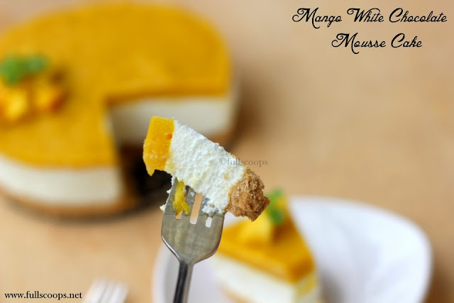 Mango White Chocolate Mousse Cake