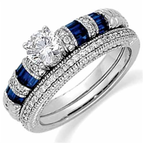 Blue Diamond Wedding Rings