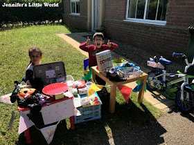 Children doing a garage sale