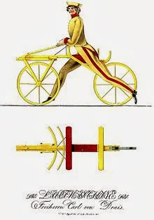 ilustrasi Sepeda karya Karl Drais