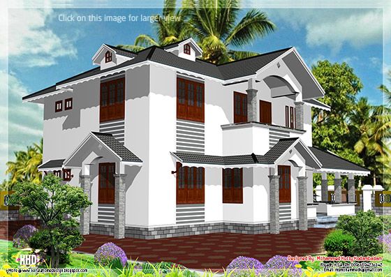 Sloped roof house design