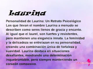 ▷ Significado del nombre Laurina (✔)