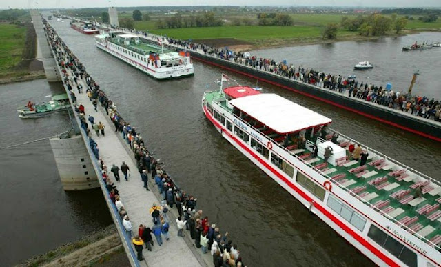 amazing river over a river in germany