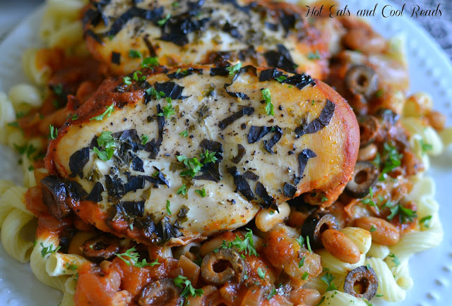 A flavorful, easy and budget friendly recipe the whole family can enjoy! Serve over pasta with a salad and garlic break for a complete meal! Slow Cooker Tuscan Chicken with Pasta Recipe from Hot Eats and Cool Reads