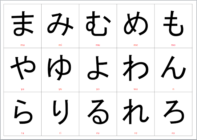 002 hiragana flash card sets - japan.lami.education