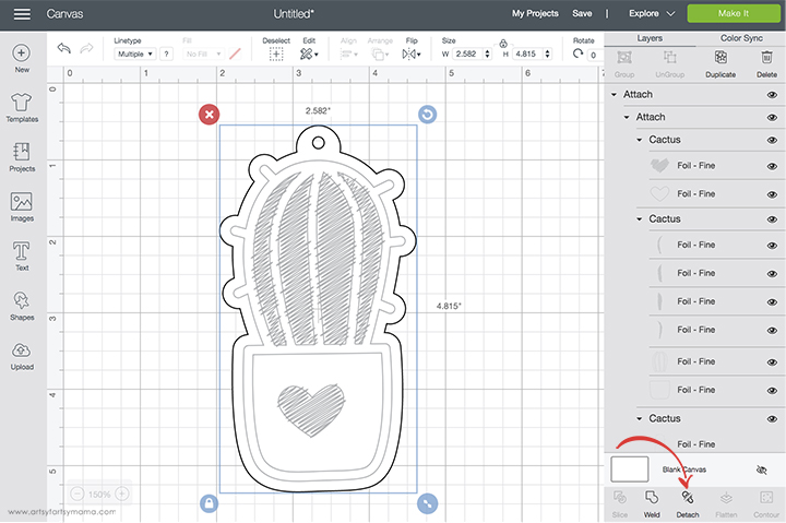 Cricut Foil Cactus Design Space