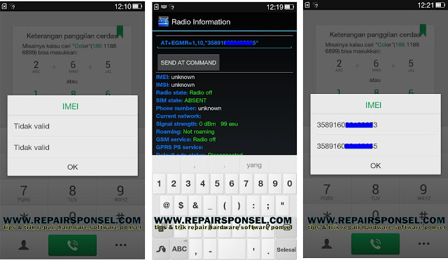 Cara Mengembalikan Invalid IMEI Oppo R1001
