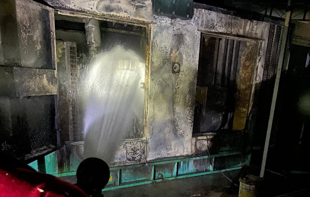 Bombeiros do RN controlam fogo em gerador de hotel em Mossoró