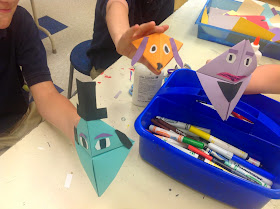 Origami Talking Puppets Art Lesson