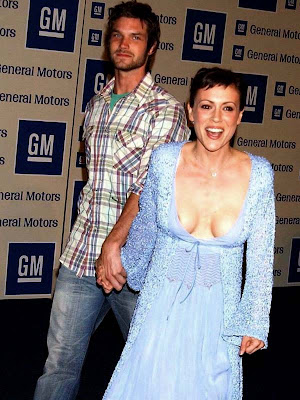 Alyssa Milano Nip Slip Happily