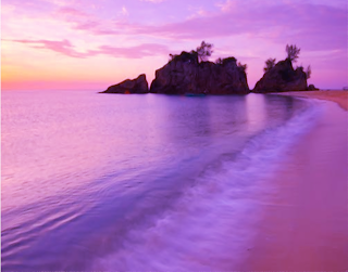 shore beach sunset water sea ocean
