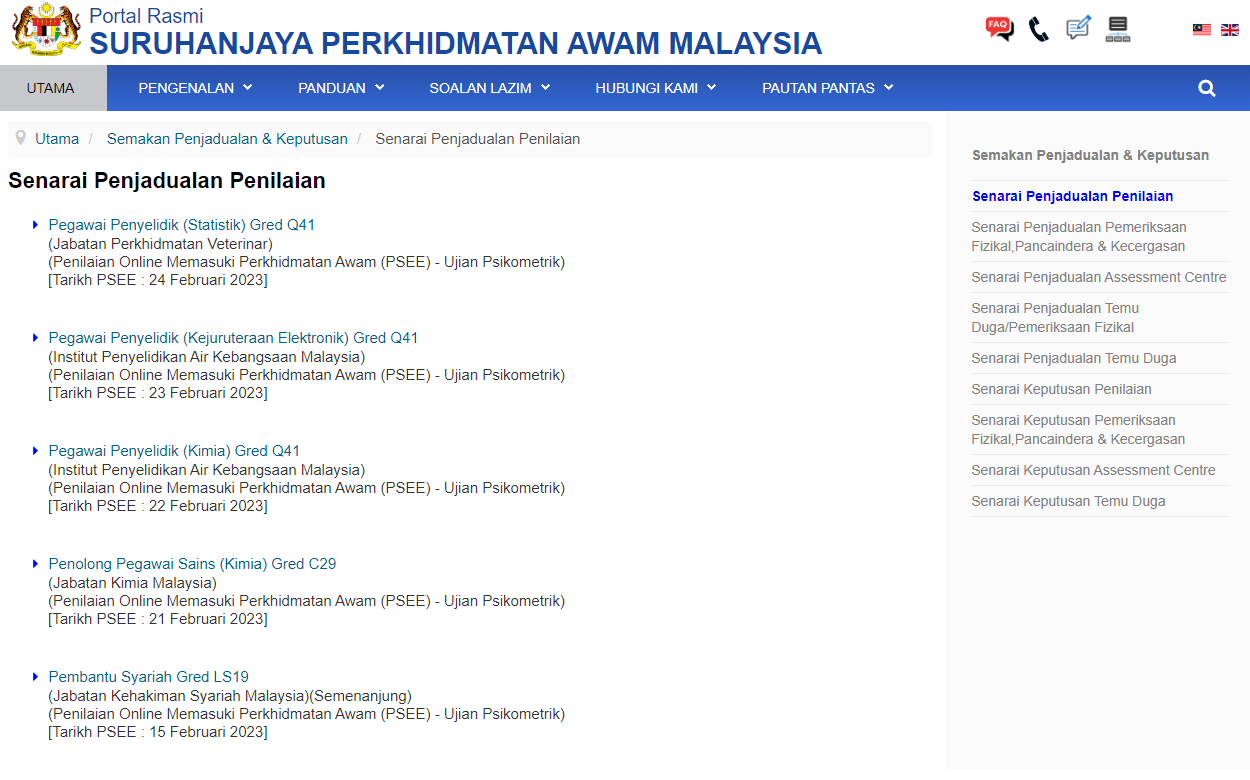 Contoh Soalan Psikometrik Pegawai Penyelidik Gred Q41