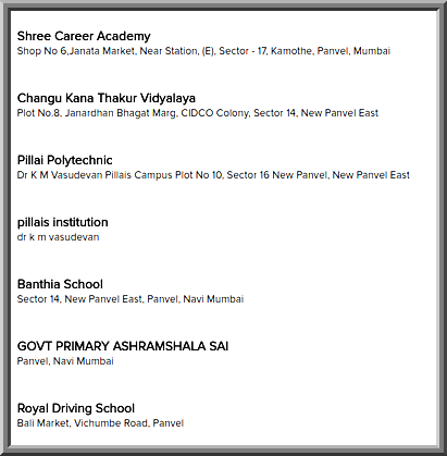 Schools in Panvel