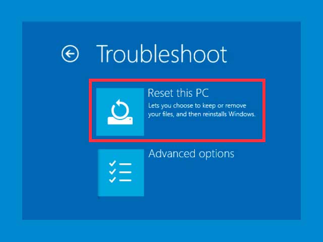 Figure 8 how to reset Windows 10 without reinstalling and removing data